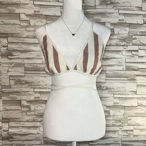 FREE PEOPLE Freddie Stripe cropped Top
